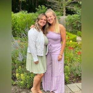 Purple Strapless Jumpsuit